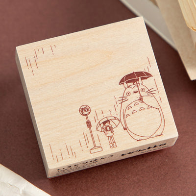 Studio Ghibli Irodori Scene Stamps (4 Types) - Totoro Bus Stop - official view 6