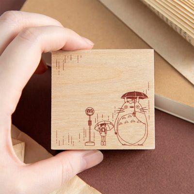 Studio Ghibli Irodori Scene Stamps (4 Types) - Totoro Bus Stop - official view 7
