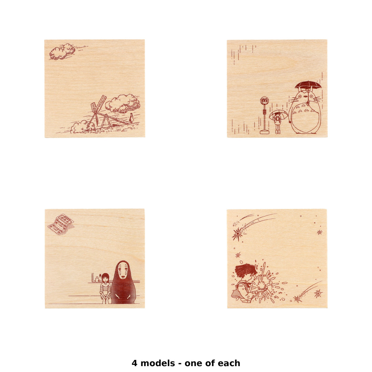 Studio Ghibli Irodori Scene Stamps (4 Types) - Complete Set - one of each model
