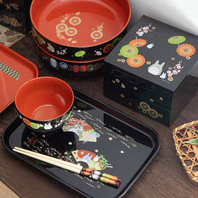 Studio Ghibli Japanese-Style Serving Trays (2 Types) - My Neighbor Totoro - official view 10