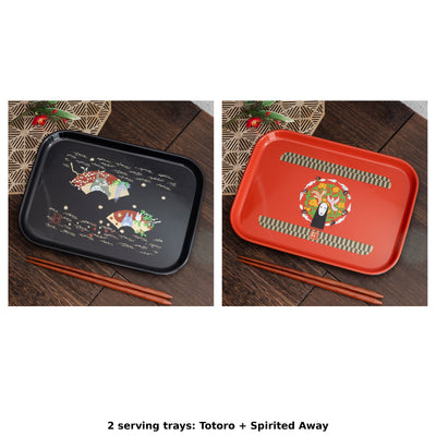 Studio Ghibli Japanese-Style Serving Trays (2 Types) - Complete Set