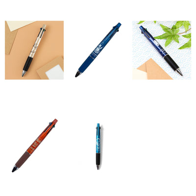 Studio Ghibli - Jetstream 4 and 1 Multi Pens (5 Types) - Complete Set showing all included models