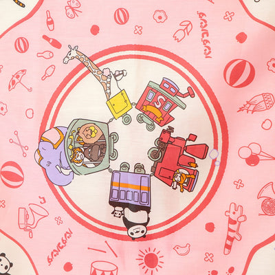 Studio Ghibli Large Illustrated Cotton Handkerchiefs (2 Types) - Panda! Go Panda! - Rainy-Day Circus - official view 10