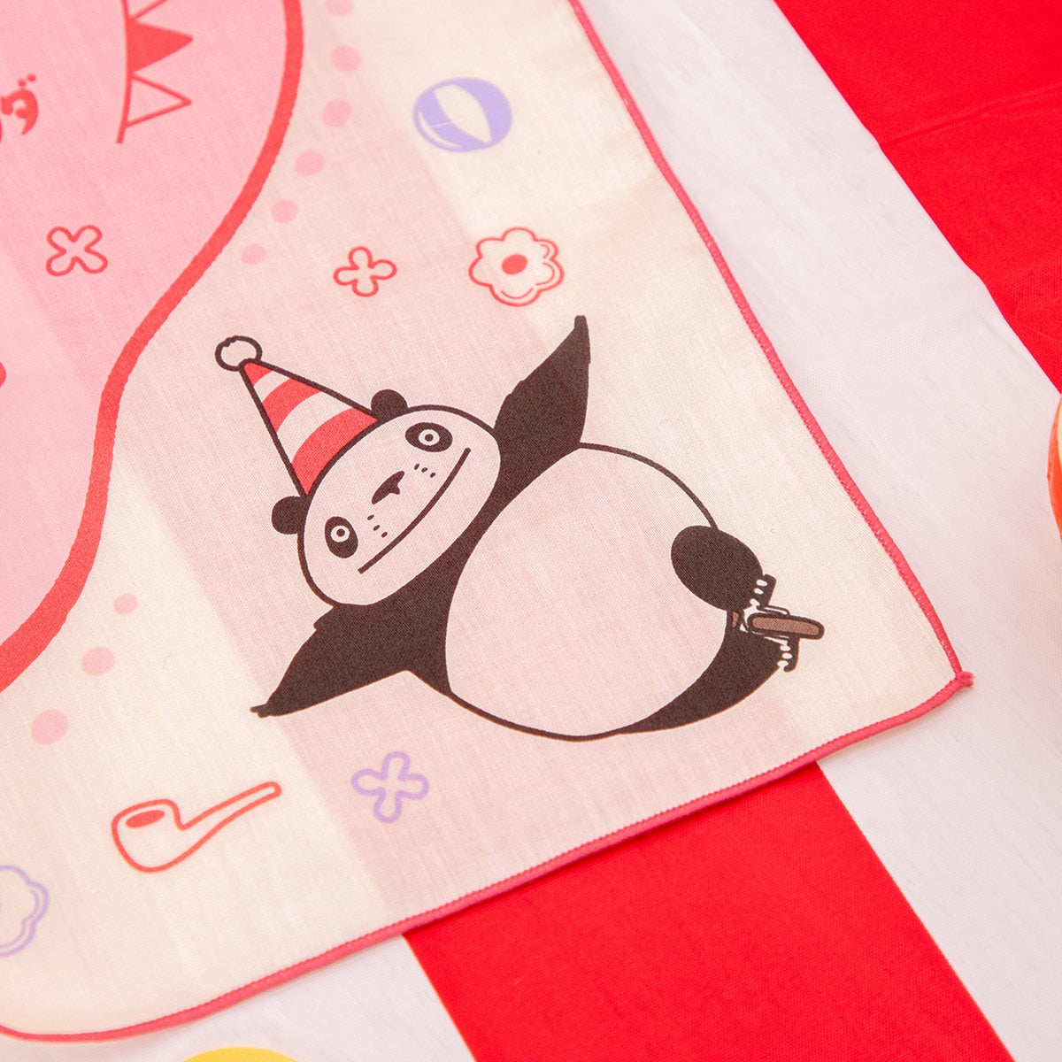 Studio Ghibli Large Illustrated Cotton Handkerchiefs (2 Types) - Panda! Go Panda! - Rainy-Day Circus - official view 11
