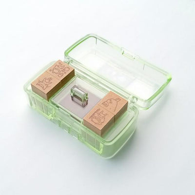 Studio Ghibli Mini Stamp Kits with Ink Pad (2 Types) - Blue Totoro - official view 3