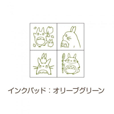 Studio Ghibli Mini Stamp Kits with Ink Pad (2 Types) - Blue Totoro - official view 4