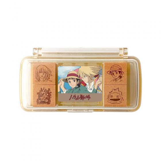 Studio Ghibli Mini Stamp Kits with Ink Pad (2 Types) - Howl's Moving Castle - official view 5