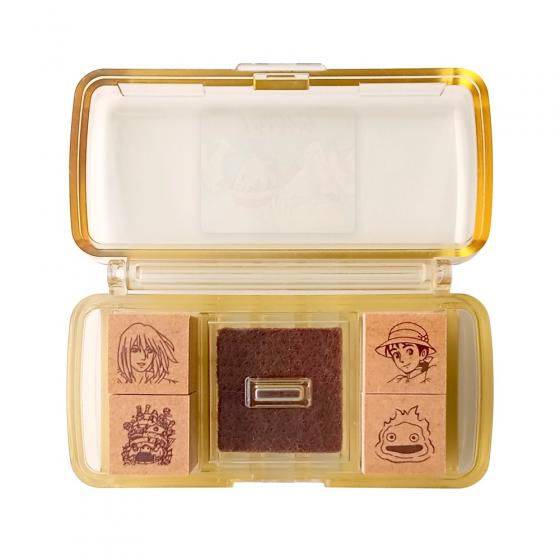 Studio Ghibli Mini Stamp Kits with Ink Pad (2 Types) - Howl's Moving Castle - official view 6