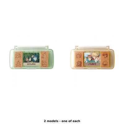 Studio Ghibli Mini Stamp Kits with Ink Pad (2 Types) - Complete Set - one of each model