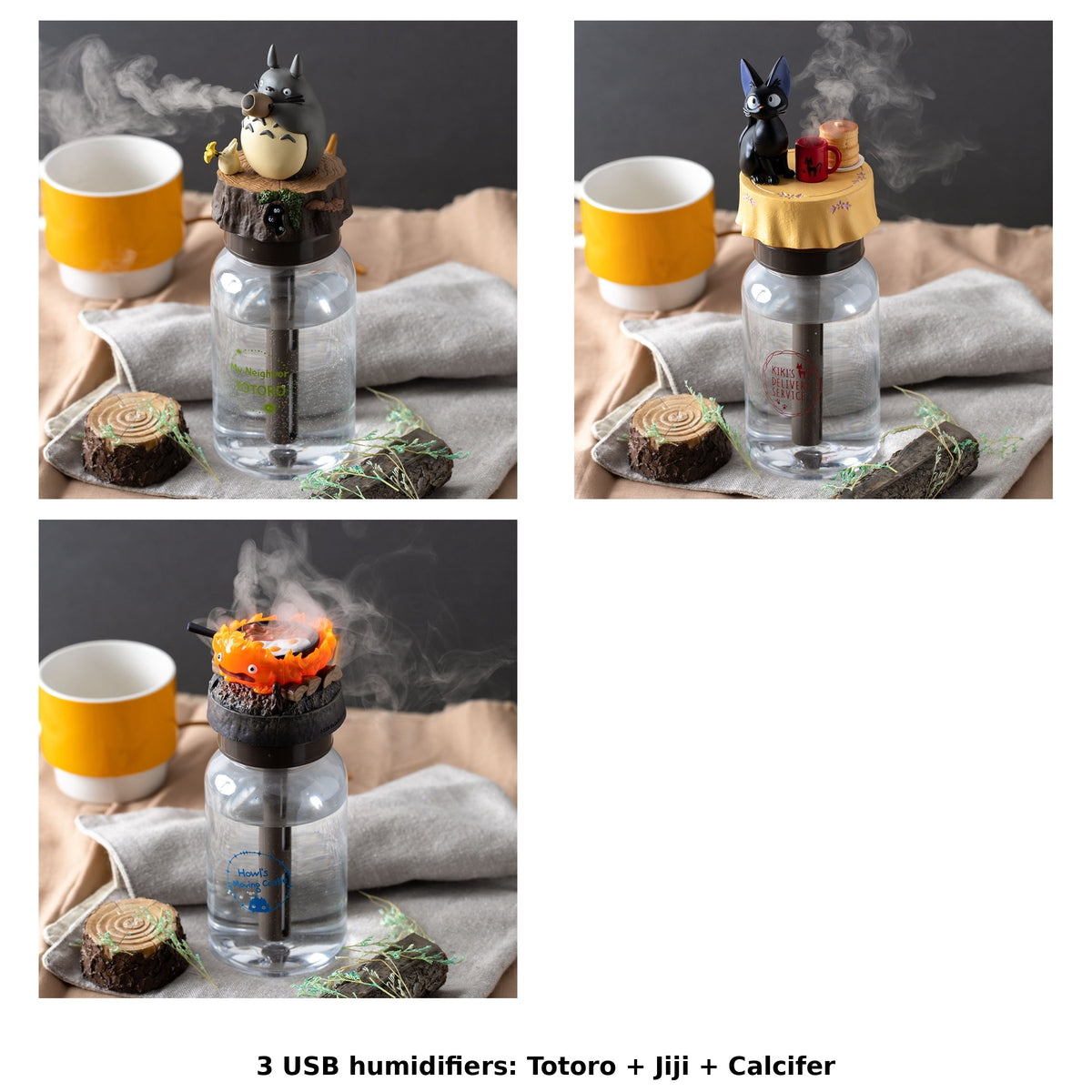 Studio Ghibli Mini USB Desk Humidifiers (3 Types) - Complete Set