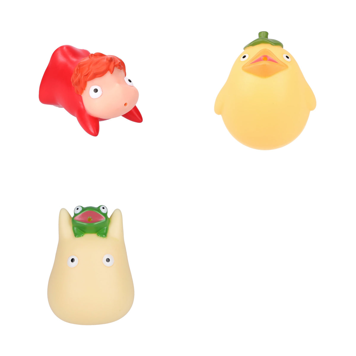 Studio Ghibli Mini Water Squirters - Ponyo, Otori-sama and White Totoro (3 Types) - Complete Set - one of each model