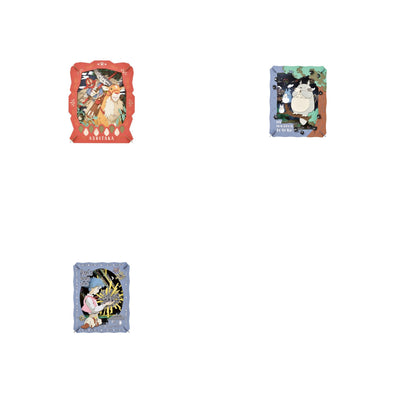 Studio Ghibli - PAPER THEATER Wood and Paper Craft Kits (3 Types) - Complete Set with all listed models