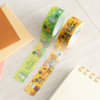 Studio Ghibli - Patterned Masking Tape Packs (7 Types) - Totoro Meadow - official view 15
