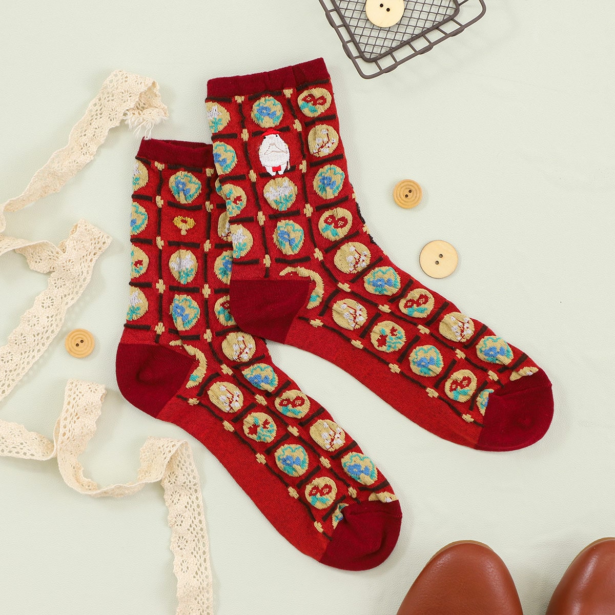 Studio Ghibli - Raised-Pattern Embroidered Socks 23-25 cm (4 Types) - Oshira-sama - official view 9