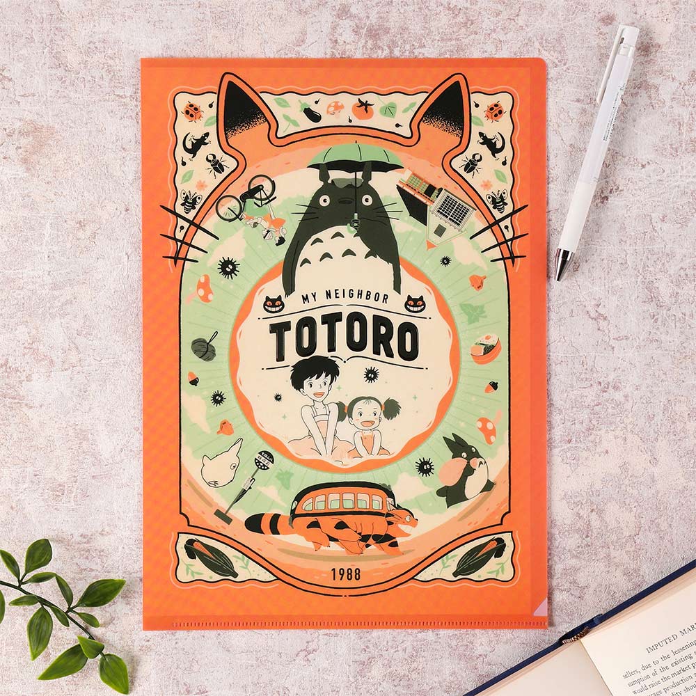 Studio Ghibli - Retro Frame A4 Clear Files (9 Types) - My Neighbor Totoro - official view 1