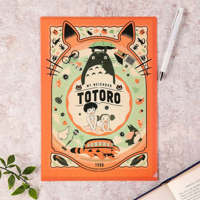 Studio Ghibli - Retro Frame A4 Clear Files (9 Types) - My Neighbor Totoro - official view 1