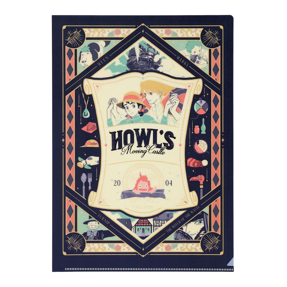 Studio Ghibli - Retro Frame A4 Clear Files (9 Types) - Howl's Moving Castle - official view 9