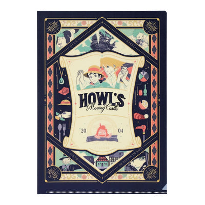 Studio Ghibli - Retro Frame A4 Clear Files (9 Types) - Howl's Moving Castle - official view 9