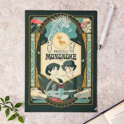 Studio Ghibli - Retro Frame A4 Clear Files (9 Types) - Princess Mononoke - official view 11