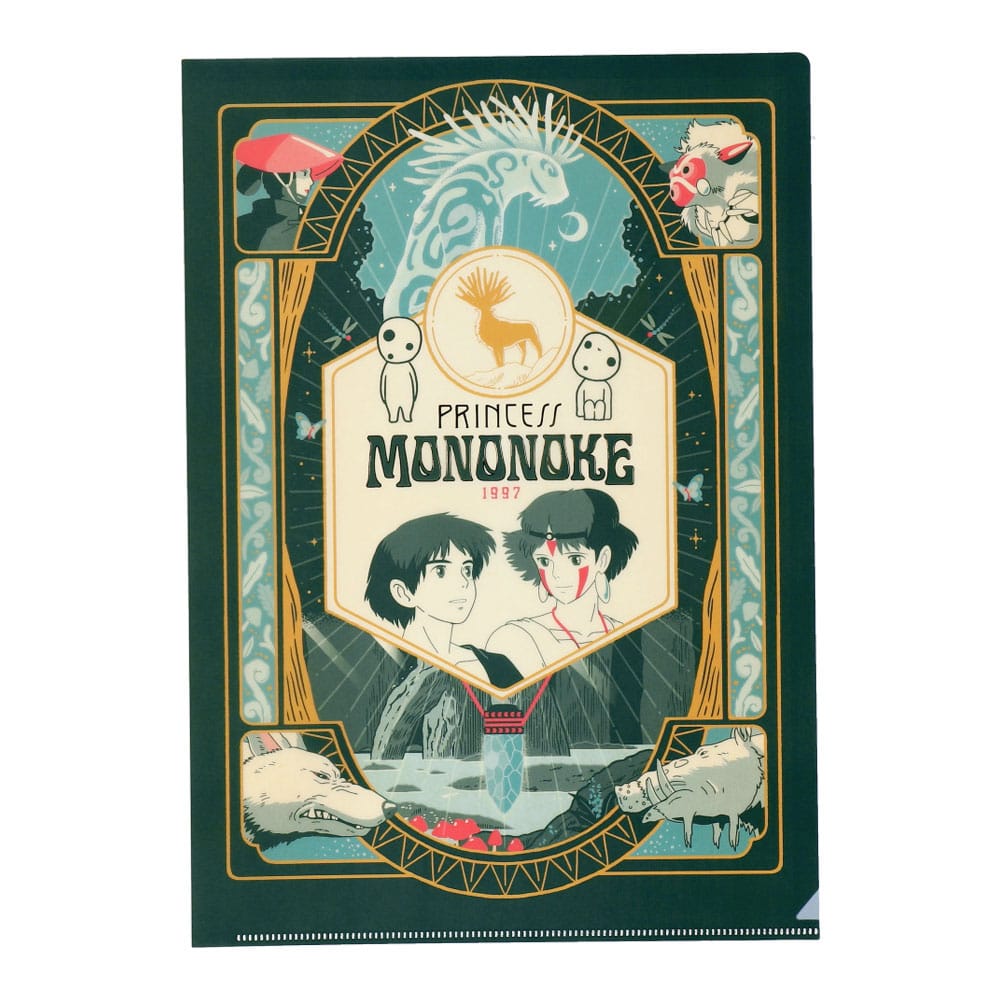 Studio Ghibli - Retro Frame A4 Clear Files (9 Types) - Princess Mononoke - official view 12