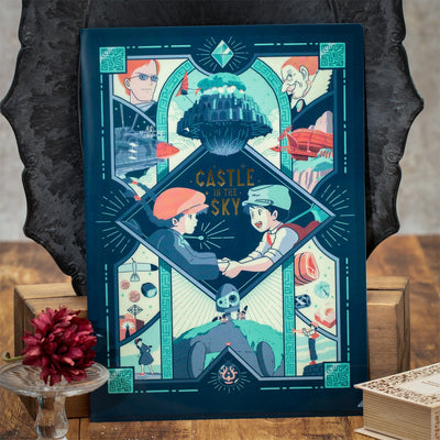 Studio Ghibli - Retro Frame A4 Clear Files (9 Types) - Castle in the Sky - official view 17