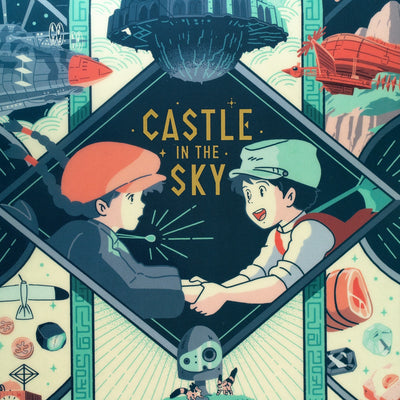 Studio Ghibli - Retro Frame A4 Clear Files (9 Types) - Castle in the Sky - official view 18