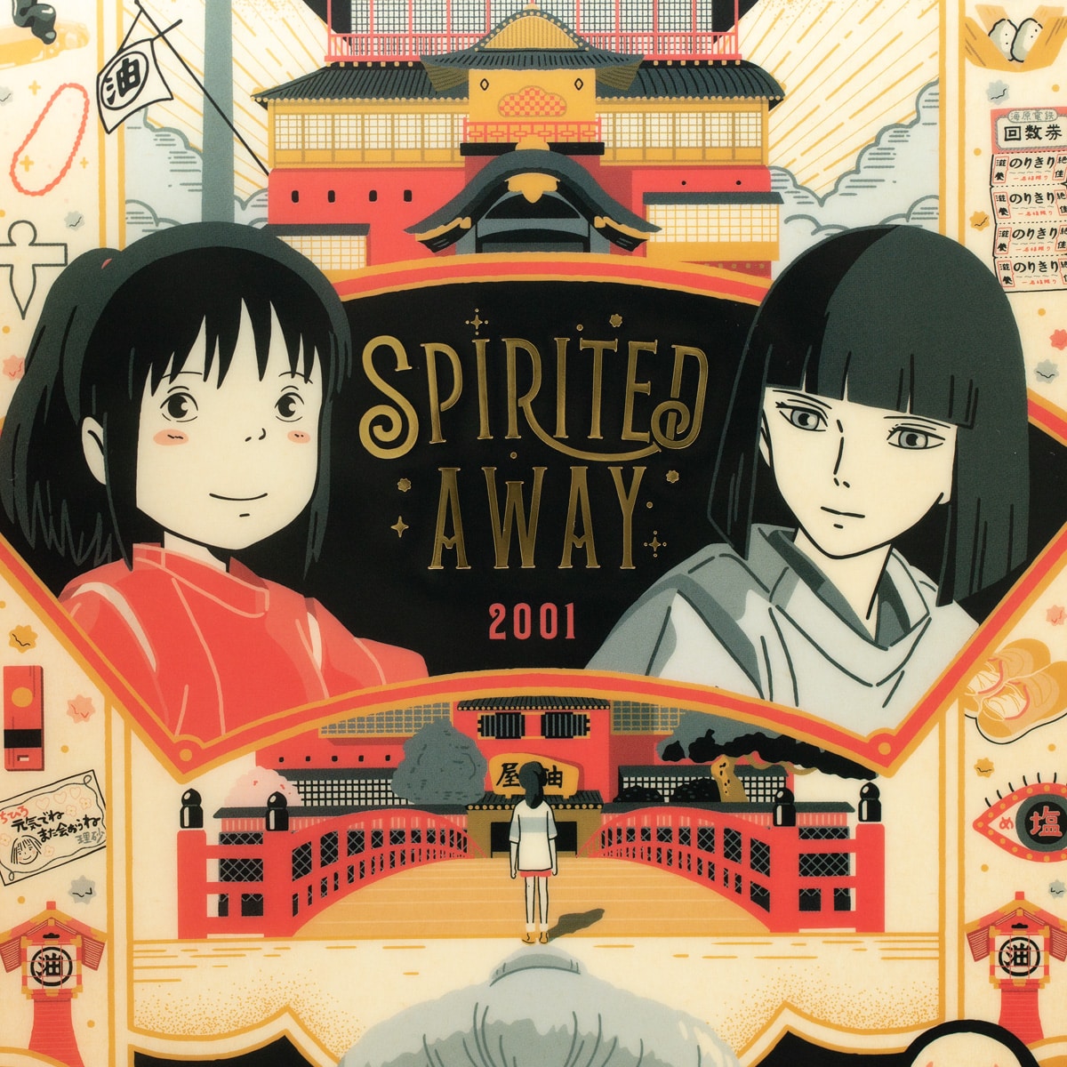 Studio Ghibli - Retro Frame A4 Clear Files (9 Types) - Spirited Away - official view 23