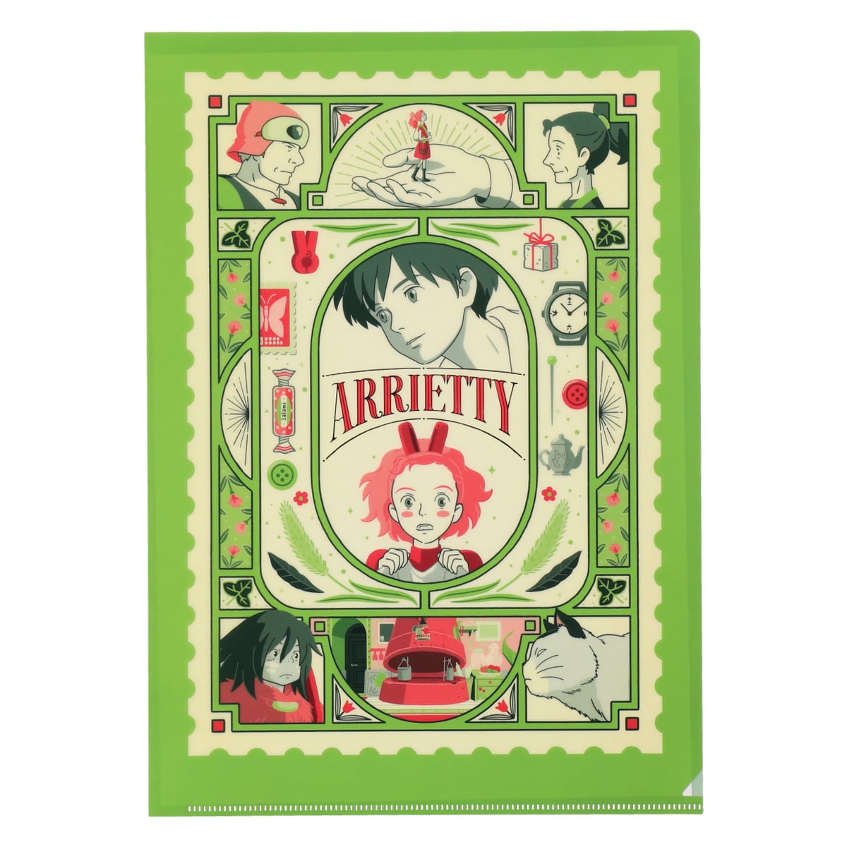 Studio Ghibli - Retro Frame A4 Clear Files (9 Types) - The Secret World of Arrietty - official view 28