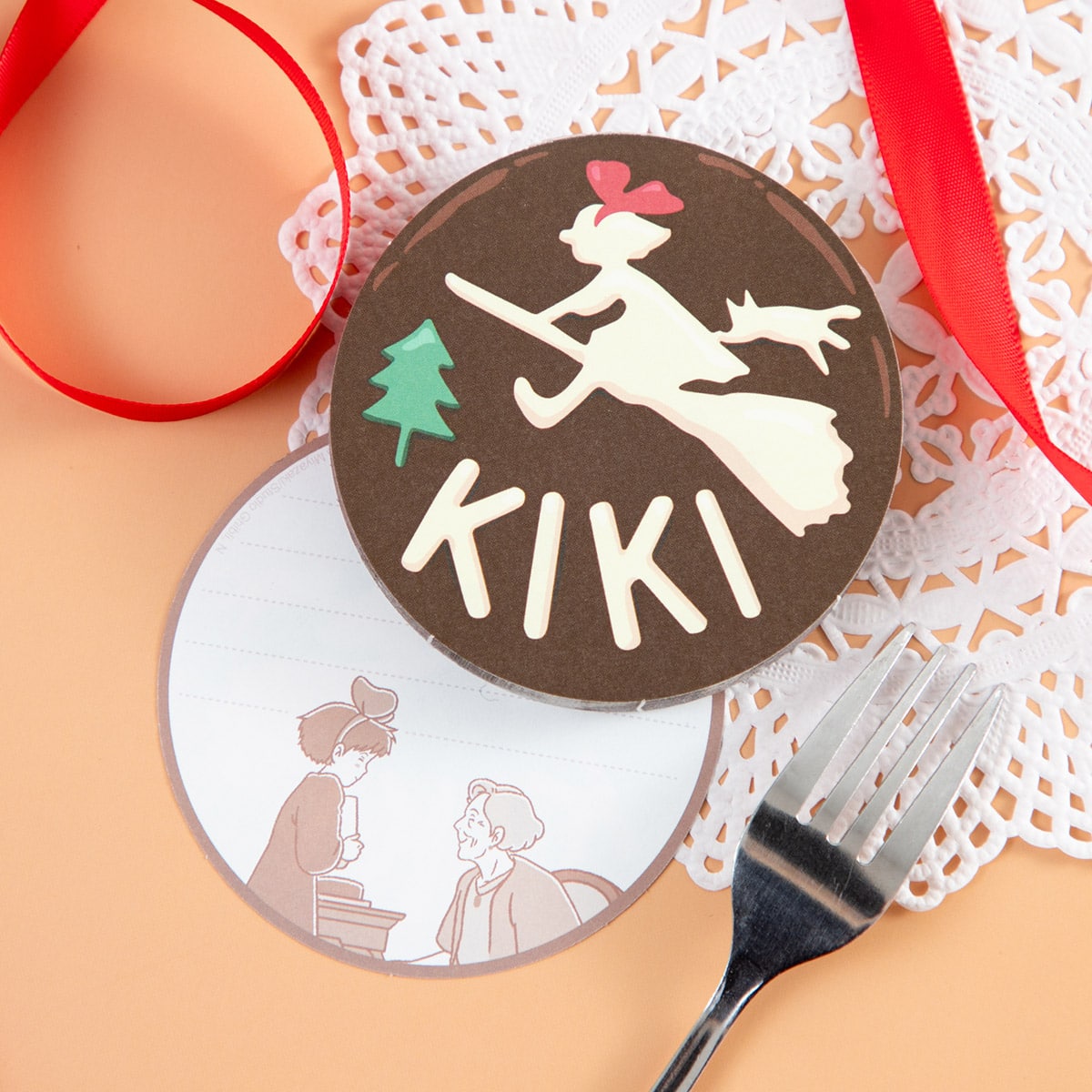 Studio Ghibli - Round Food Memo Pads (3 Types) - Kiki Chocolate Cake - official view 1