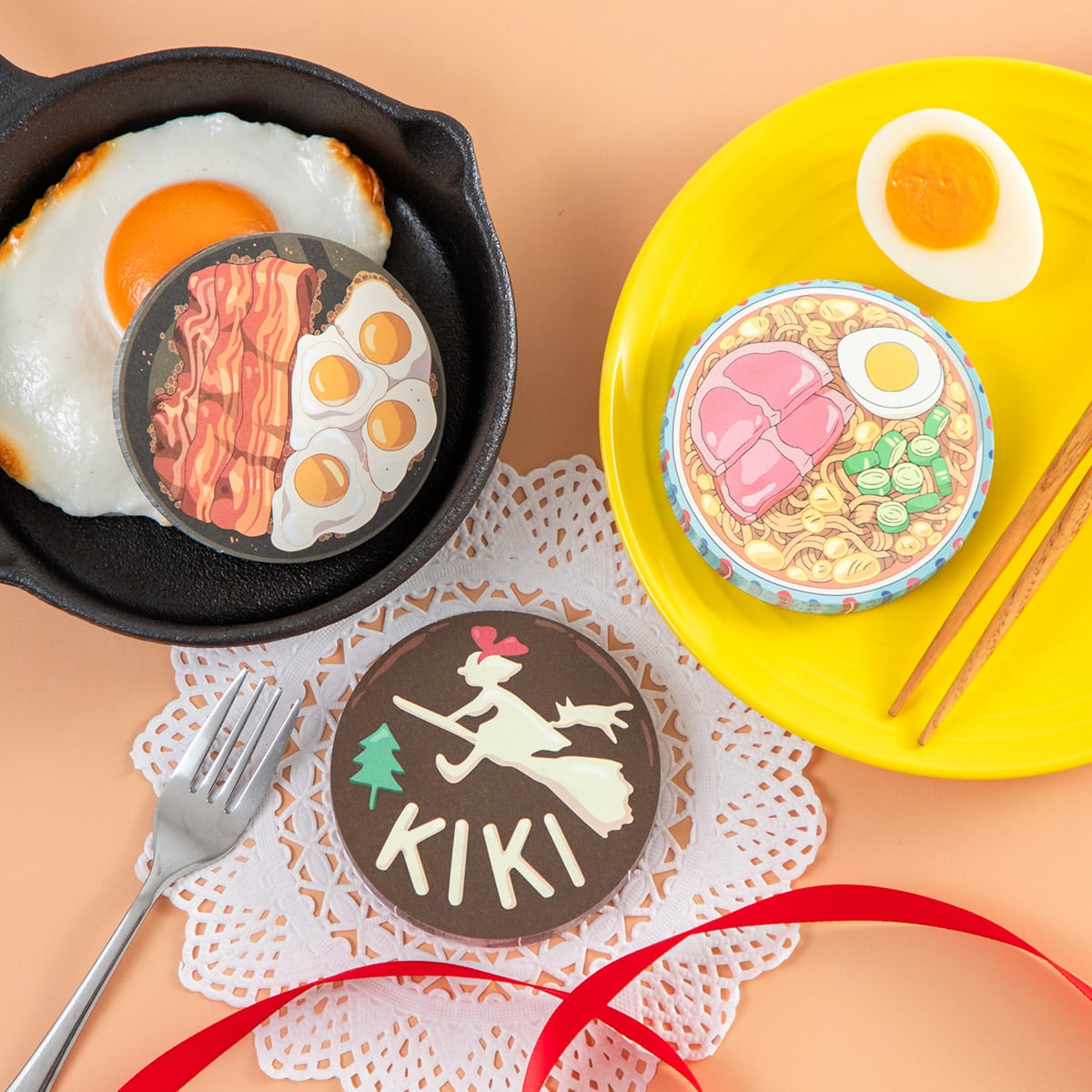Studio Ghibli - Round Food Memo Pads (3 Types) - Kiki Chocolate Cake - official view 8