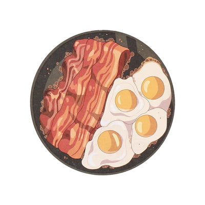 Studio Ghibli - Round Food Memo Pads (3 Types) - Calcifer Bacon and Eggs - official view 13