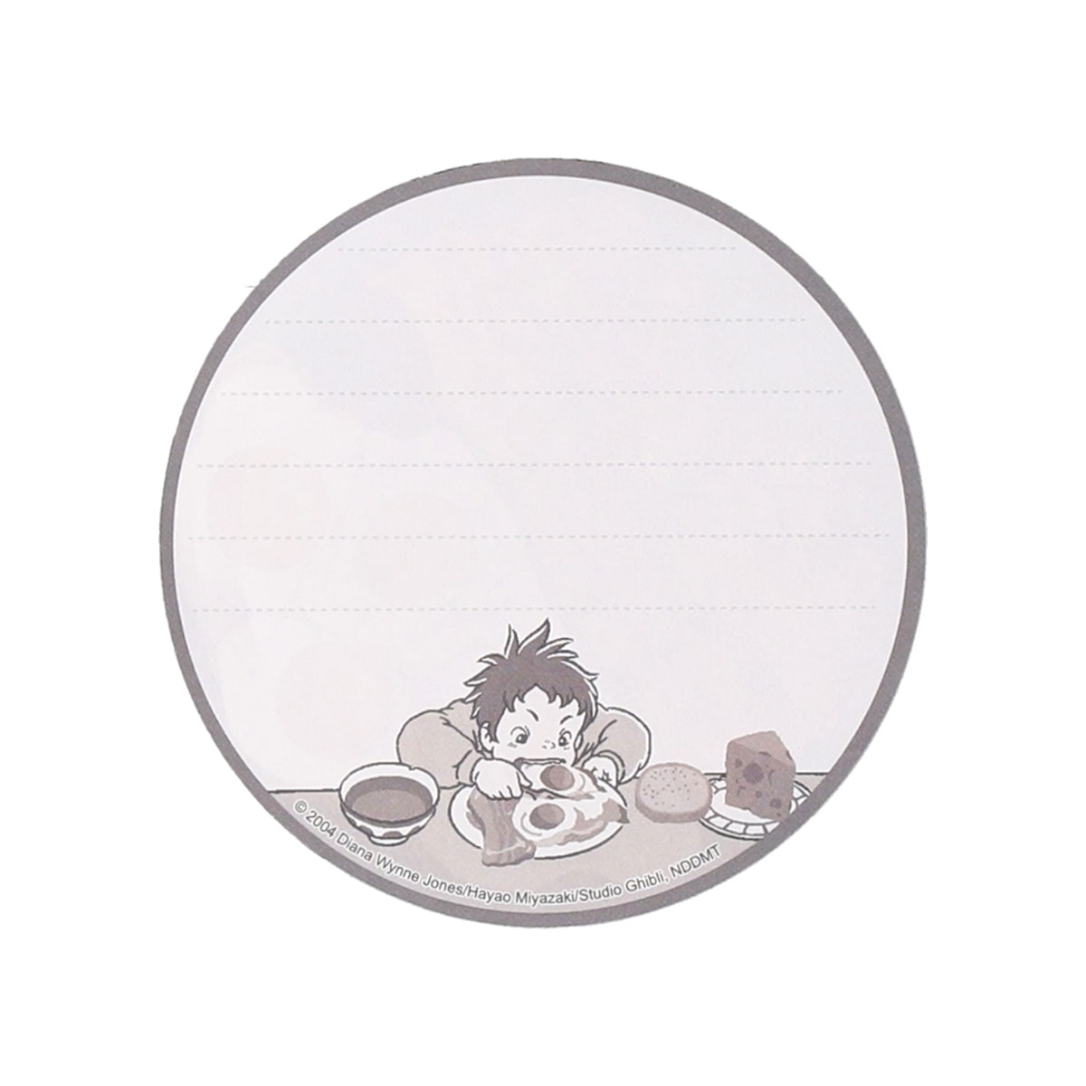 Studio Ghibli - Round Food Memo Pads (3 Types) - Calcifer Bacon and Eggs - official view 14