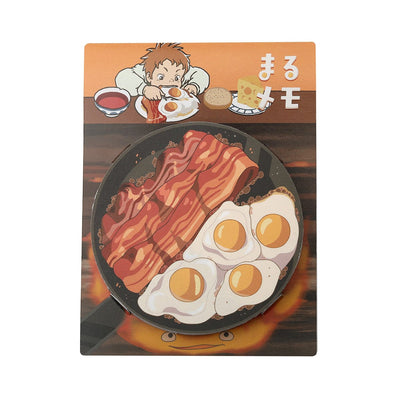 Studio Ghibli - Round Food Memo Pads (3 Types) - Calcifer Bacon and Eggs - official view 15
