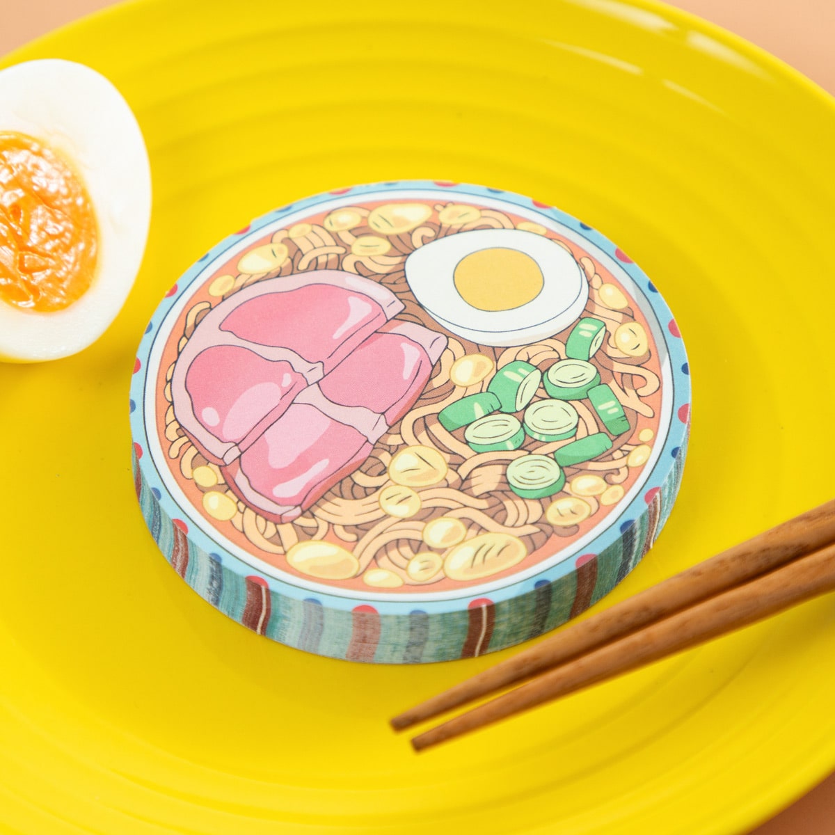 Studio Ghibli - Round Food Memo Pads (3 Types) - Ponyo Lisa Ham Ramen - official view 17