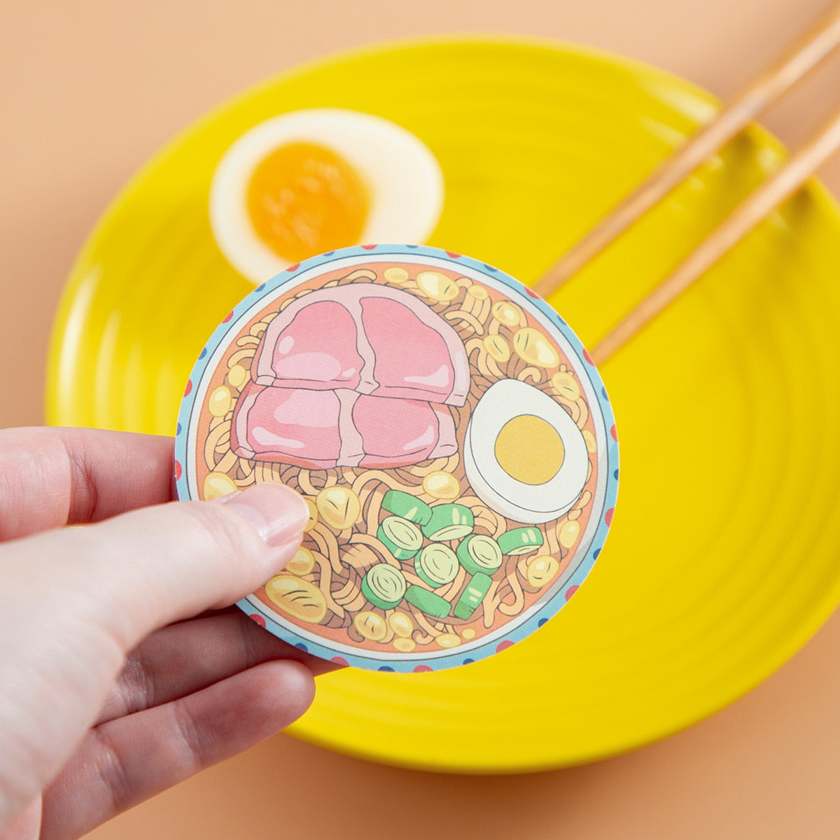 Studio Ghibli - Round Food Memo Pads (3 Types) - Ponyo Lisa Ham Ramen - official view 19