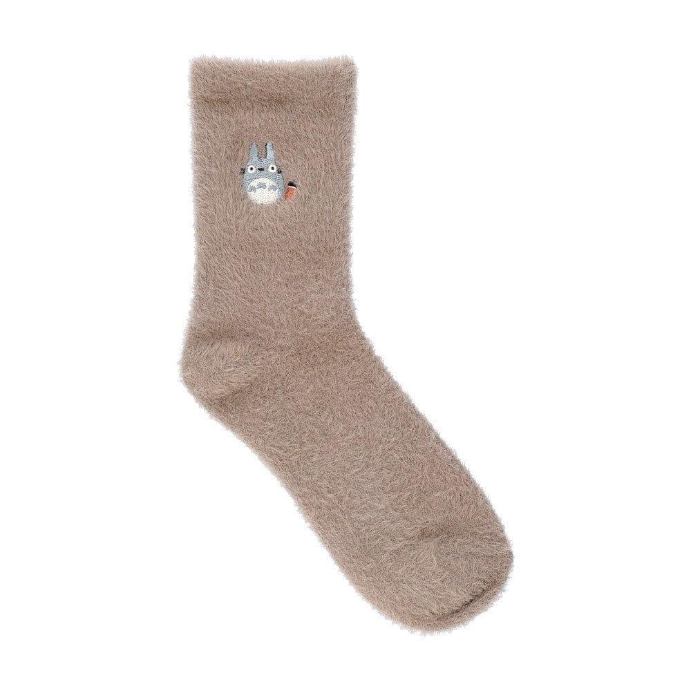 Studio Ghibli - Shaggy Socks 23-25 cm (2 Types) - Totoro - Brown - official view 2