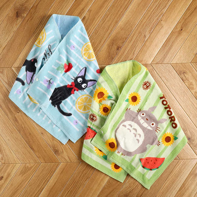 Studio Ghibli - Snap-Fastening Junior Bath Towels (2 Types) - Totoro and Watermelon - official view 4