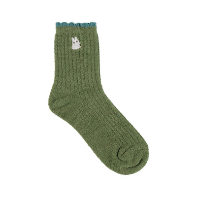 Studio Ghibli - Soft Marshmallow Crew Socks 23-25 cm (3 Types) - White Totoro - official view 1