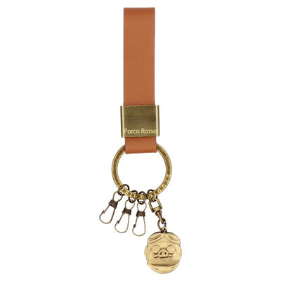 Studio Ghibli Split-Leather Three-Hook Keyrings (4 Types) - Porco Rosso - official view 3
