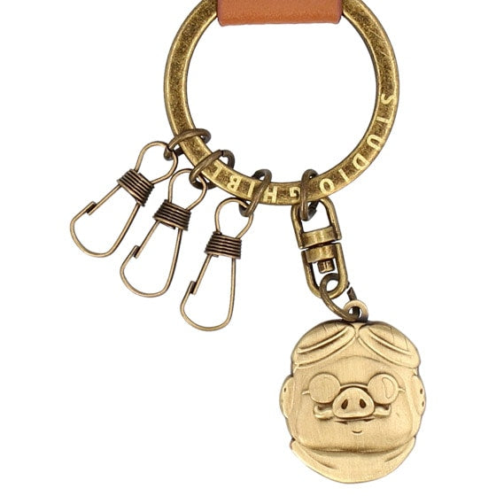 Studio Ghibli Split-Leather Three-Hook Keyrings (4 Types) - Porco Rosso - official view 4