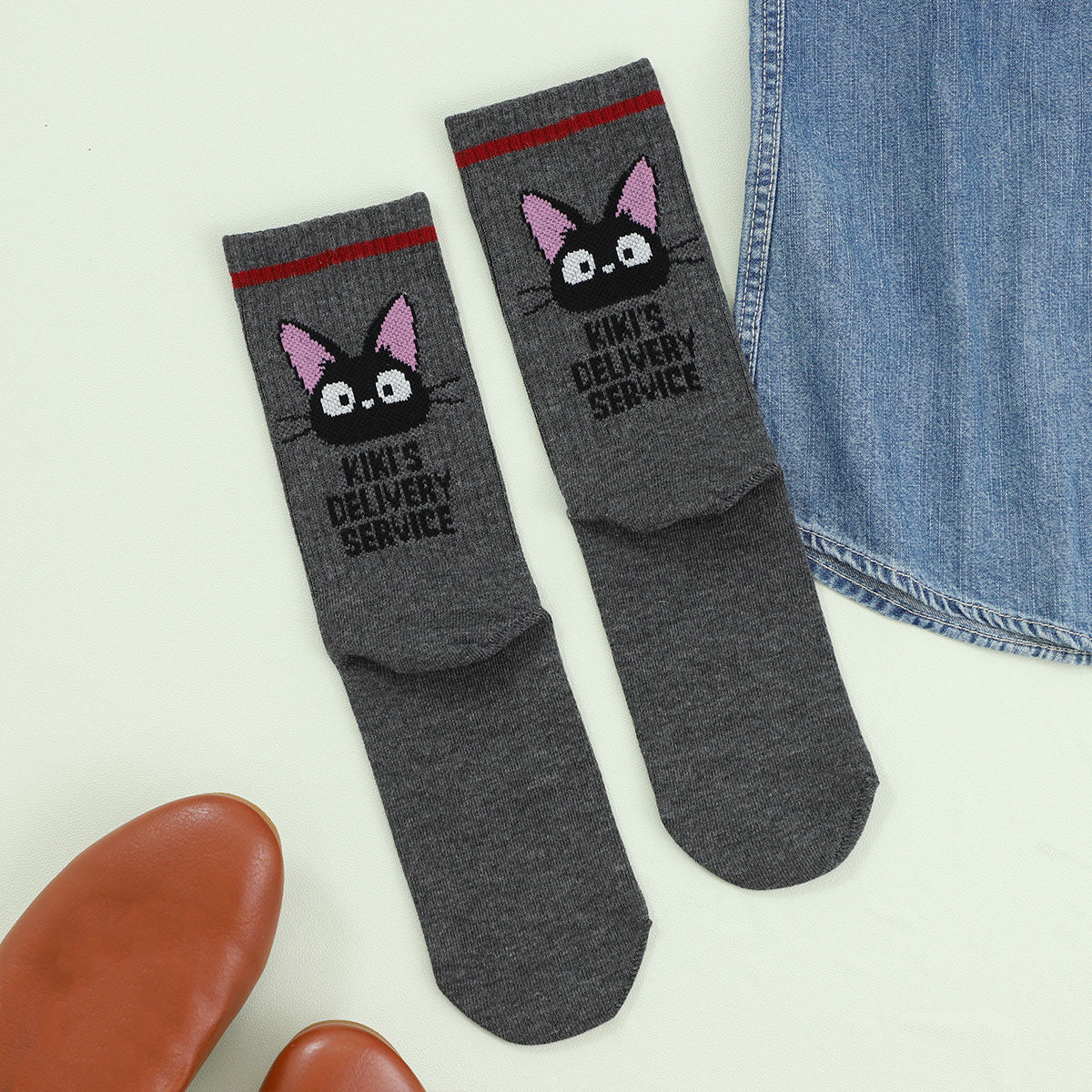 Studio Ghibli Striped Ribbed Crew Socks 23-25 cm (3 Types) - Jiji - official view 6