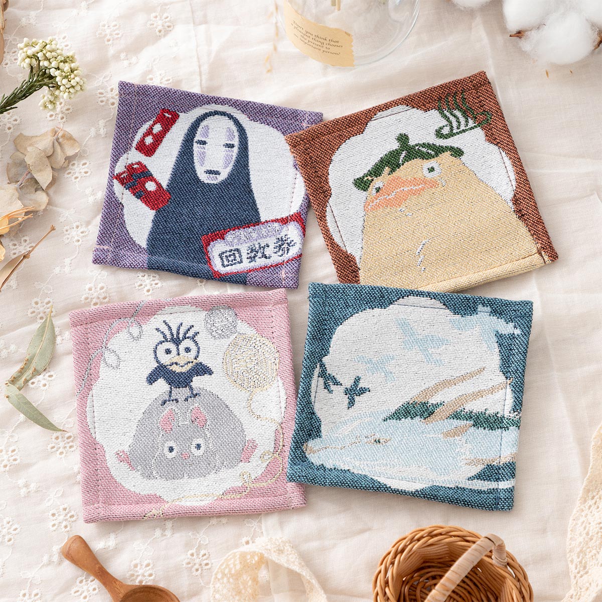 Studio Ghibli - Tapestry-Woven Coaster Packs (2 Types) - Spirited Away - official view 11