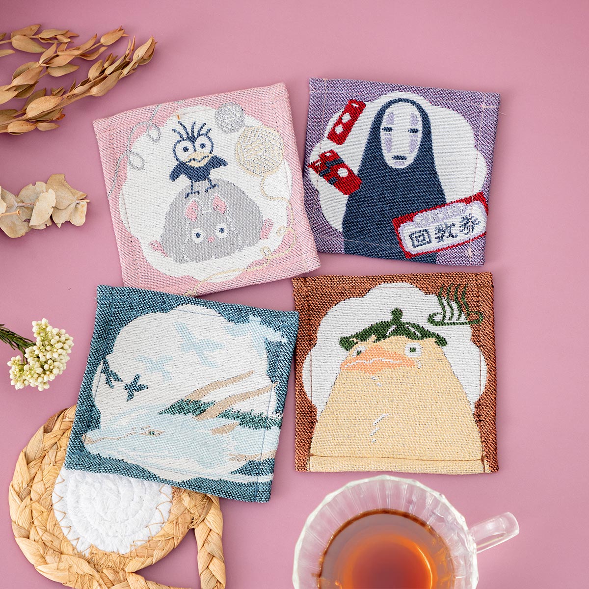 Studio Ghibli - Tapestry-Woven Coaster Packs (2 Types) - Spirited Away - official view 13