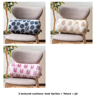 Studio Ghibli Textured Lumbar Cushions (3 Types) - Complete Set