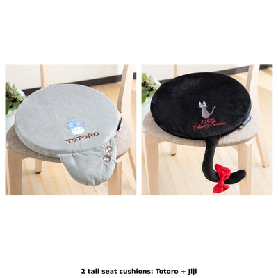 Studio Ghibli Totoro and Jiji Tail Seat Cushions (2 Types) - Complete Set
