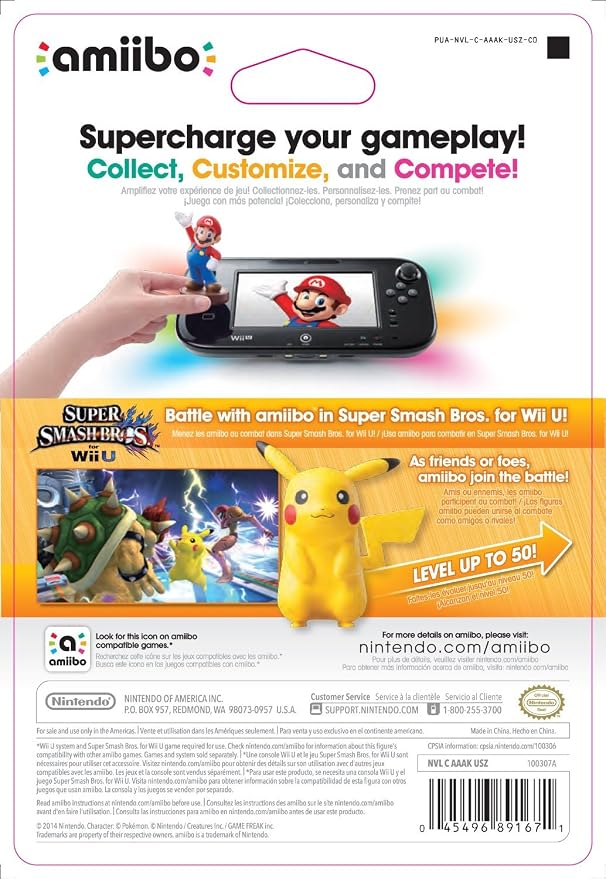 Super Smash Bros. amiibo - Pikachu, official product gallery image 2