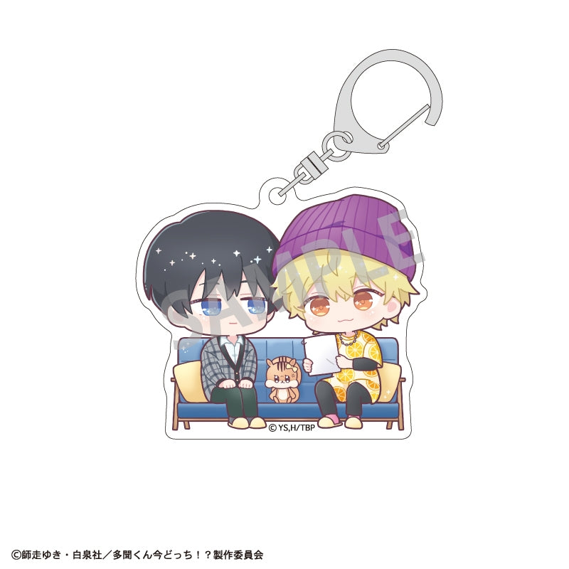 Tamon's B-Side Episode Selection acrylic keychain - Ouri Sakaguchi & Natsuki Ishibashi official product photo