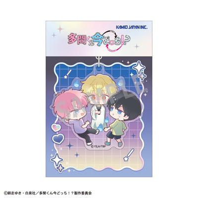 Tamon's B-Side Episode Selection acrylic keychain - Tamon Fukuhara, Ouri Sakaguchi & Natsuki Ishibashi acrylic parts and packaging