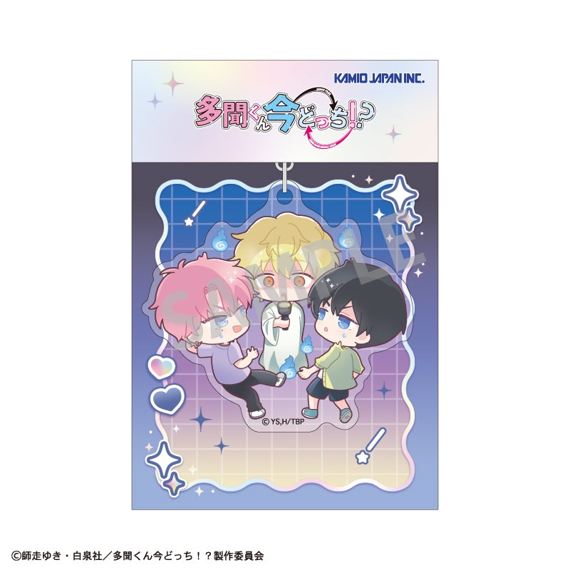 Tamon's B-Side Episode Selection acrylic keychain - Tamon Fukuhara, Ouri Sakaguchi & Natsuki Ishibashi acrylic parts and packaging