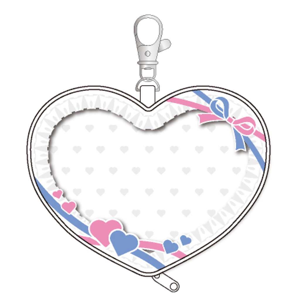 Tapioca Original - Heart Pouch - Ribbon - Pink & Blue